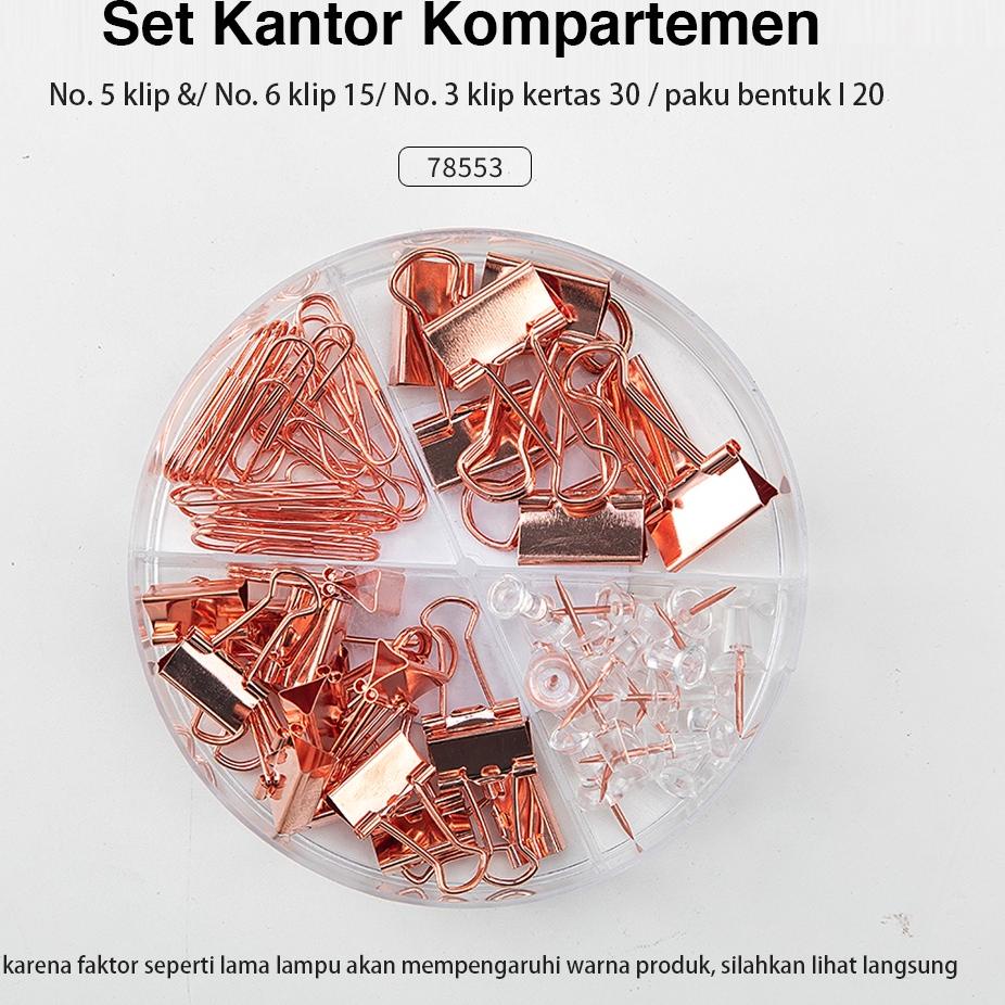 

Diskon LJHM0 Deli Office Combination Penjepit kertas / Paper Clip Binder Clip and Push Pin Rose Gold 78553 71 Terlaris