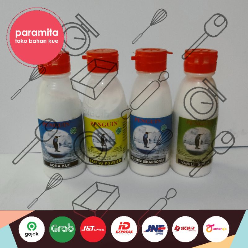 Penguin Soda Kue / Baking Powder / Sodium Bikarbonat / Vanili Bubuk 60 gram