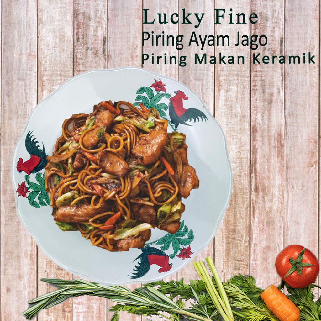 Lucky Fine * Piring Makan * Ayam Jago * CP7-2