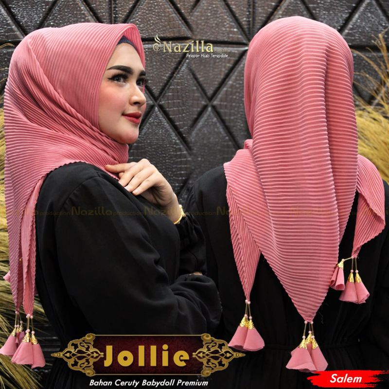 azzara paket 100ribu 3pcs hijab zipper resleting motif jumbo