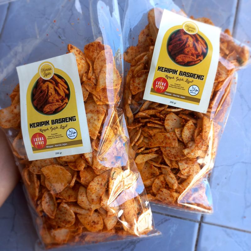 

[Spesialis Basreng] Keripik Basreng Daun Jeruk 250gr - Kurnia Jajan
