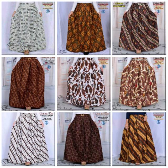 ROK BATIK PANJANG KLASIK MODERN ORIGINAL PEKALONGAN ROK PAYUNG STANDAR JUMBO