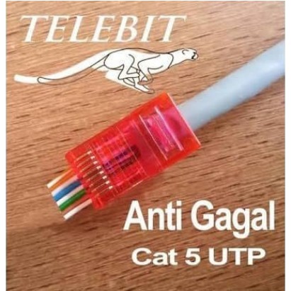 konektor rj45 cat5 anti gagal Telebit