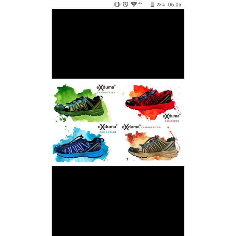Sepatu Exduma Army dan New Exduma Polos,