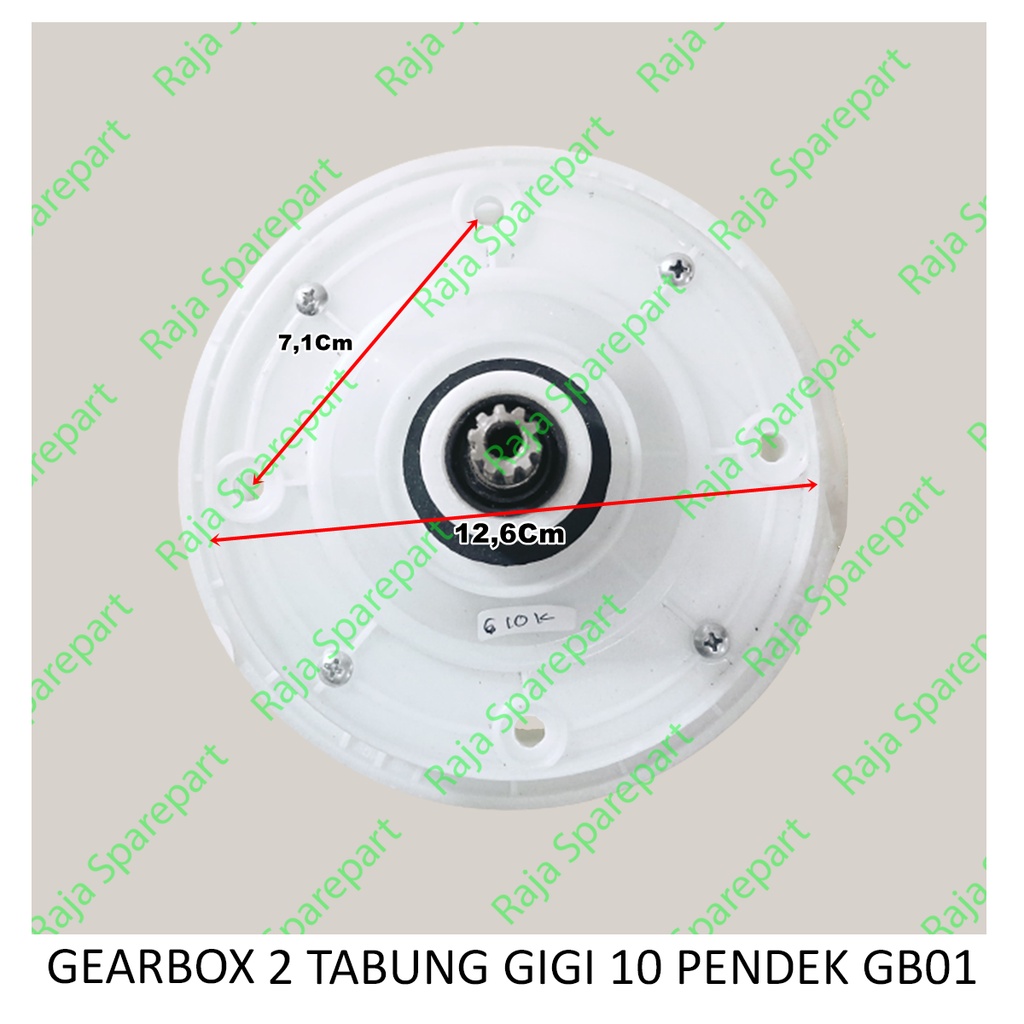 Gearbox Mesin Cuci 2 Tabung Gigi 10 Pendek GB01