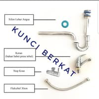 Wastafel/Sericite 2027/Kotak/Minimalis/Mini/Komplite Accesories/Putih