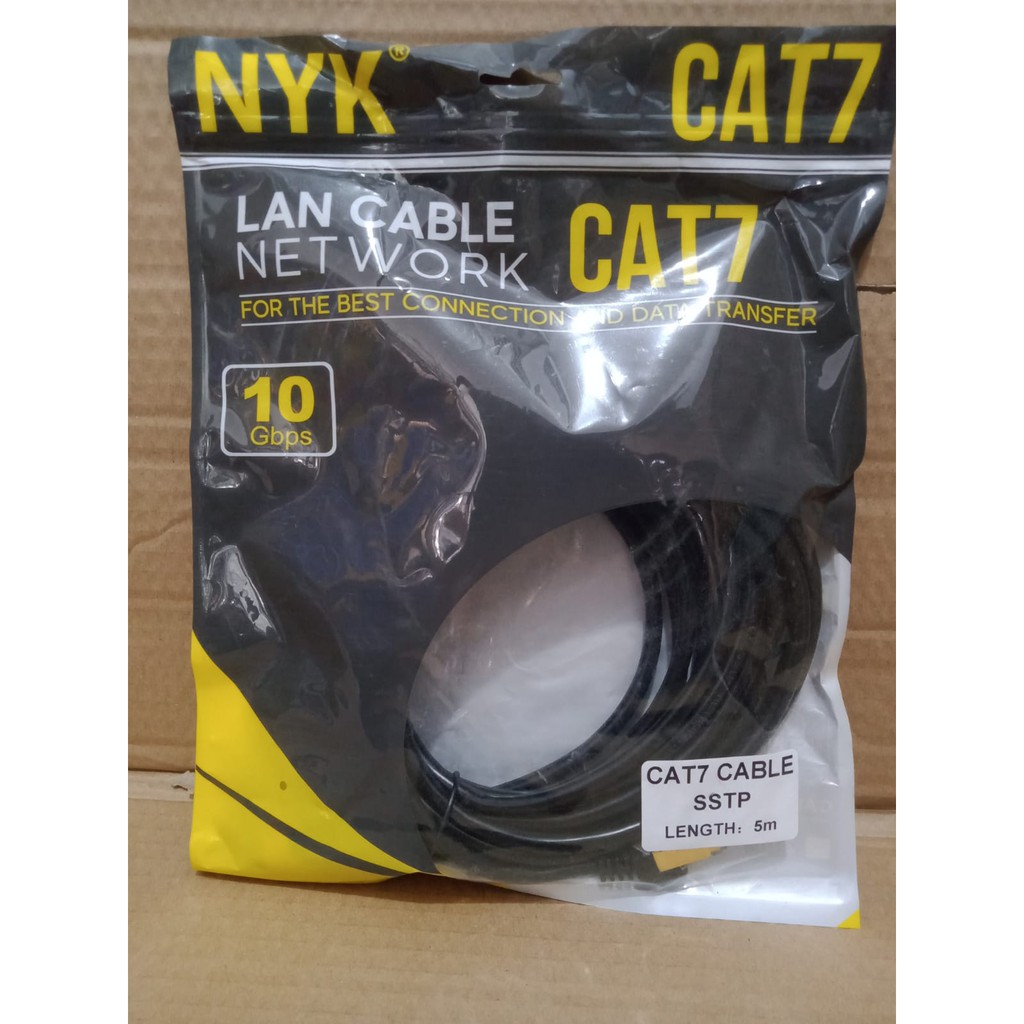 NYK Kabel LAN  Cat7 RJ45 5Meter SSTP 10Gbps -Kabel internet cat7 5m