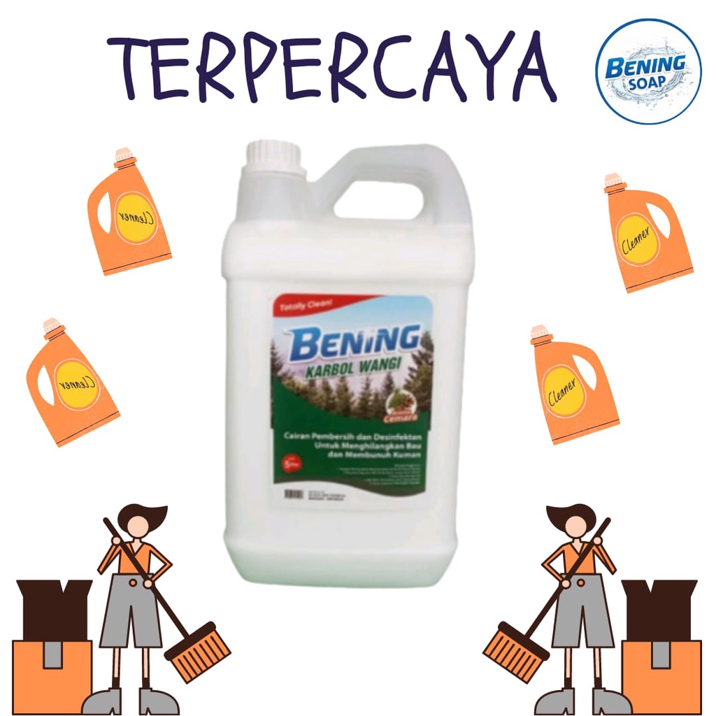 Cairan Karbol Pewangi Kamar Mandi Bandung, Wangi Cemara 5 liter, Karbol Rumah Sakit Pembersih Lantai