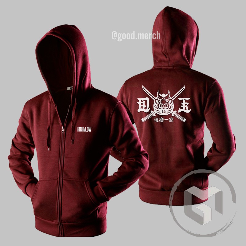 JAKET HOODIE ZIPPER DARUMA IKKA HIGH AND LOW