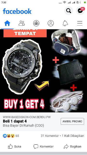 

Jam tangan pria sport G shock beli 1 dapat 4