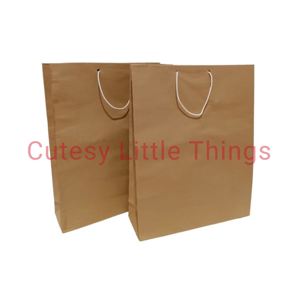 

Paper Bag Tas Kertas Coklat Polos 30 x 38 x 9 cm