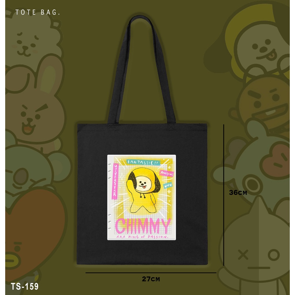 TOTE BAG WANITA / BAHAN KANVAS / REAL PICTURE / BT21 EDITION / HITS / TERMURAH / SOUVENIR CUSTOM GAMBAR