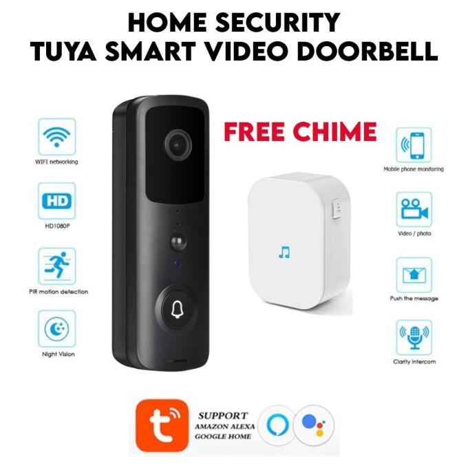 Smart Wifi Doorbell / Bel Pintu dengan Kamera - Suara 2 Arah - CCTV