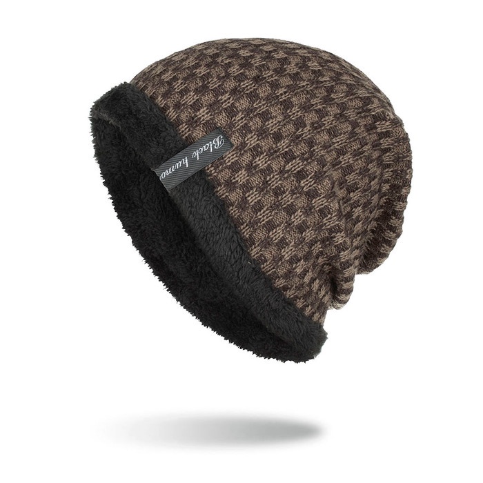 Winter cap : RICK - knit caps topi musim dingin topi kupluk - KHAKI(O1K7) Topi Basseball Pria Topi C