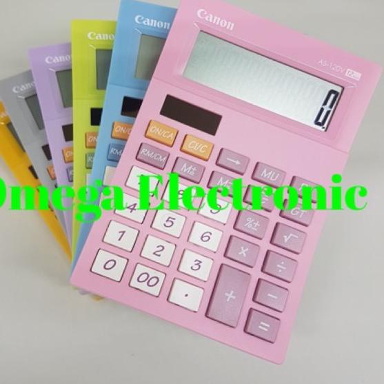 

New - Canon AS-120V Calculator DeskKalkulator Meja Kantor Stylish Warna Warni Colorful AS 120V 시