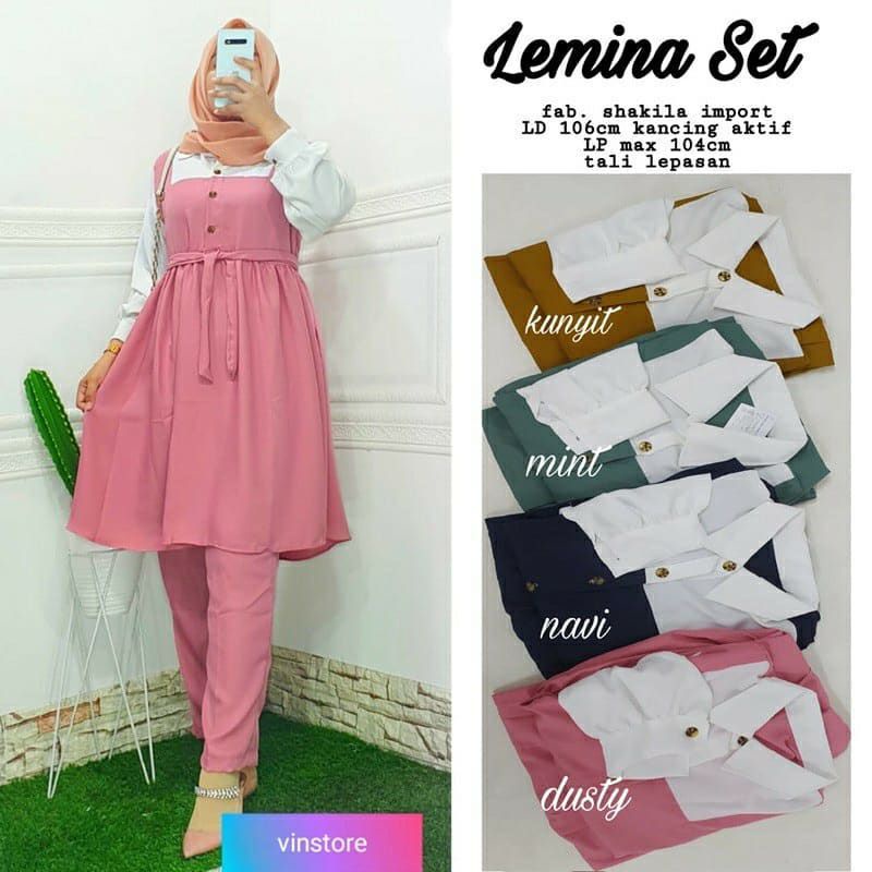 Lemina Set Terbaru / One set Wanita model terbaru 2021