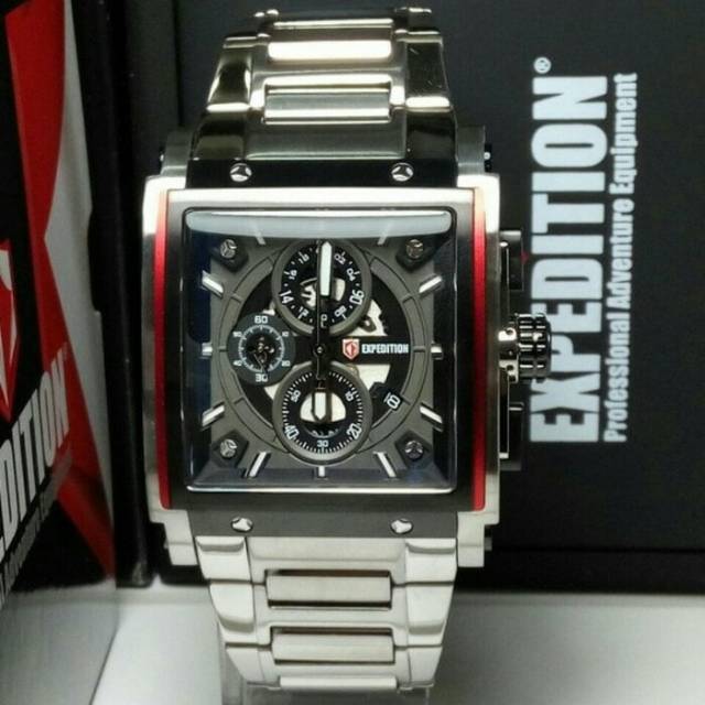 JAM TANGAN EXPEDITION PRIA E6731M SILVER ORIGINAL