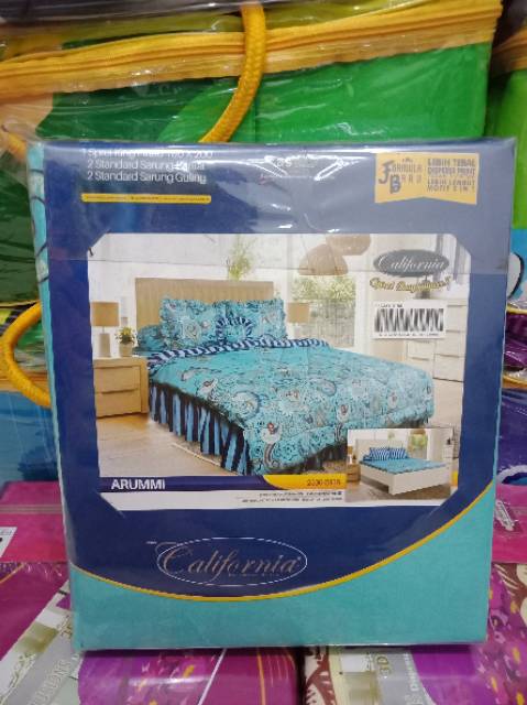 Sprei California King 180x200 cm 3D 3in1 Disperse Kualitas Premium