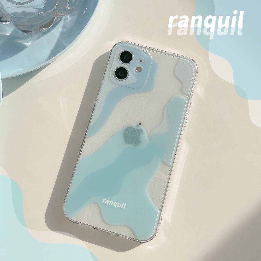 IPHONE Casing Handphone TPU Lembut Warna Biru Untuk Iphone14 13 12 Mini 11 Pro Max X XS Xr8 7 PLUS