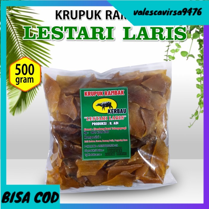 

⭐BISA COD⭐ Kerupuk Rambak Kerbau Mentah 500gr/Krecek/Rambak Asli TULUNGAGUNG