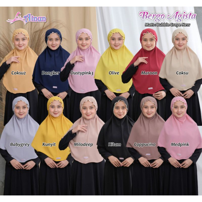 BERGO AGISTA AINUN/DAILY HIJAB AINUN/JILBAB MARYAM