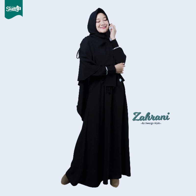 gamis set zahrani hitam by swarga