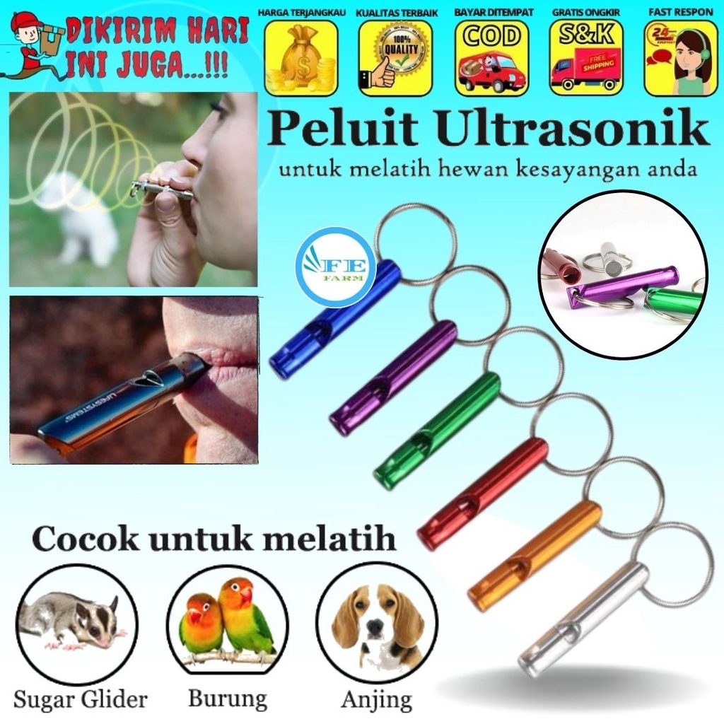 PELUIT PLUIT ULTRASONIK PANGGILAN BURUNG PARROT ANJING KUCING SUGAR GLIDE FEFARM