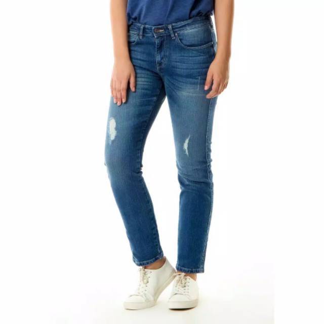 Wrangler Cewek Greensboro  Ripped Original Size 27