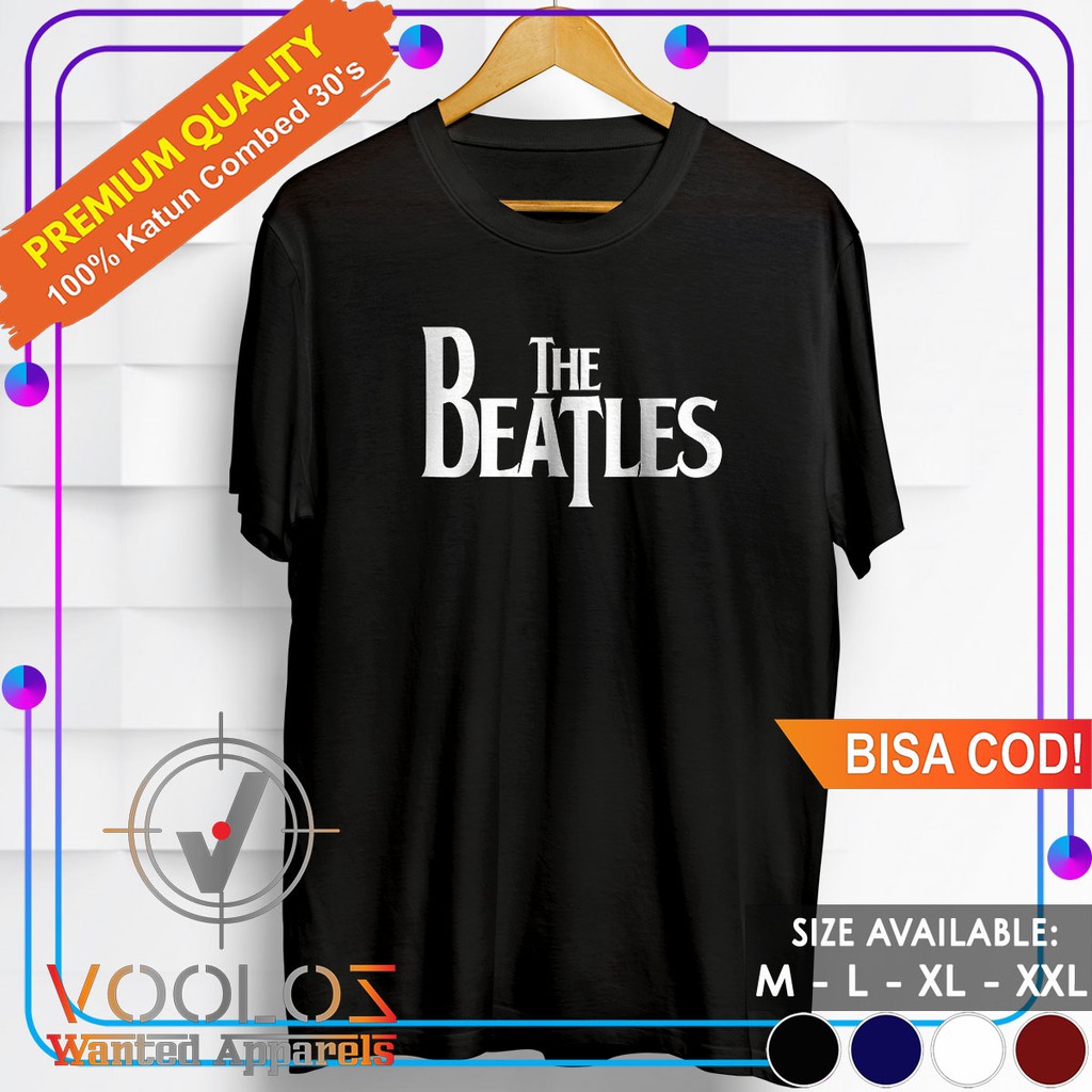 Kaos Band The Beatles Baju Distro Pria Branded Original Tshirt Cowok Keren Kekinian The Beatles