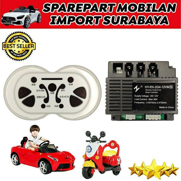 RECEIVER MOBIL AKI MAINAN ANAK HY RX 2G4 12VMS MODUL RC REMOTE CONTROL CAR MOTOR CONTROLLER 12 VOLT