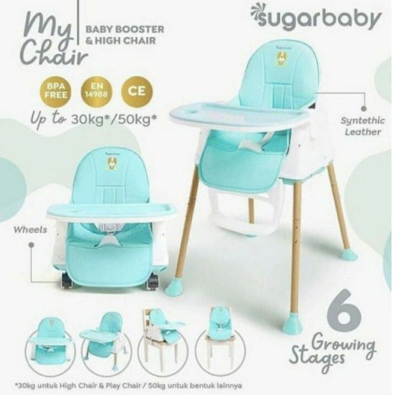 SUGAR BABY My Chair Baby High Chair Kursi Makan Bayi 6 Fungsi