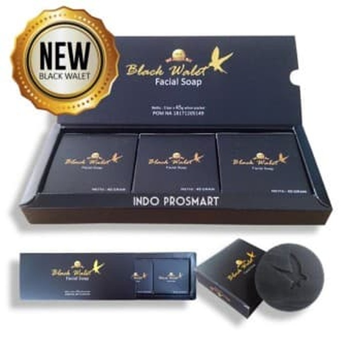 Herbal Sehat - new black walet facial soap  sabun black walet  sabun new black walet