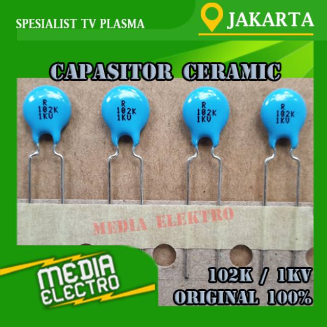 Capasitor Ceramic 102K 1KV // 102 1KV // 1000pF