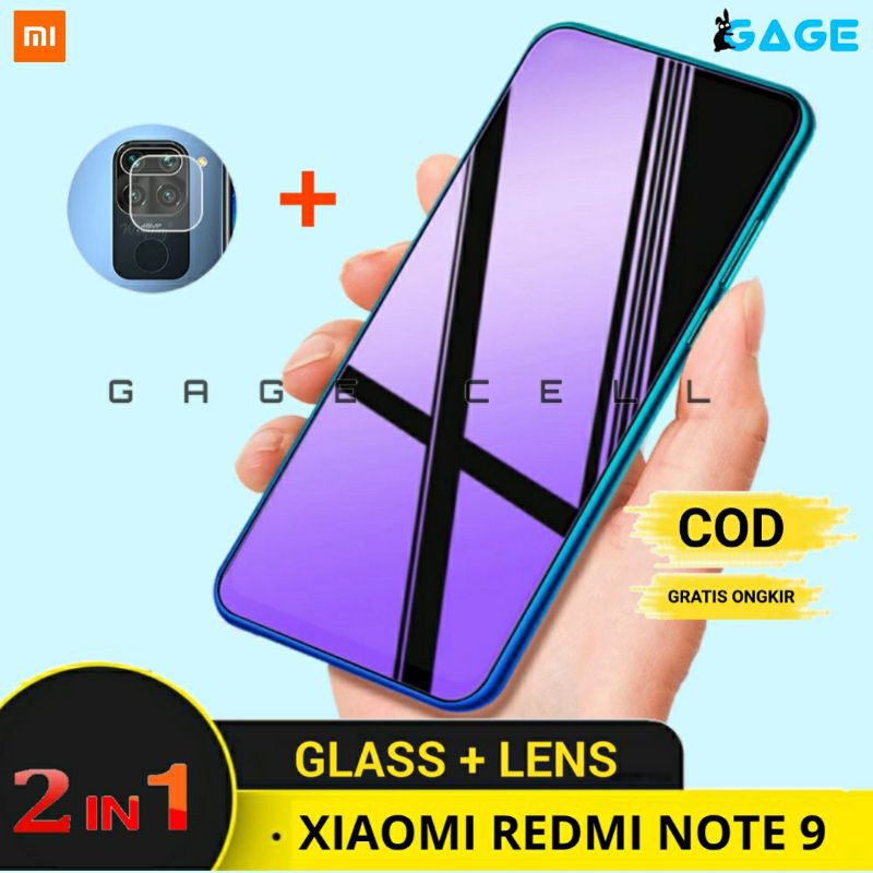 COD- 2PCS Tempered Glass Anti Gores Layar Kamera Redmi Note 9 Screen Protector Radiasi Premium