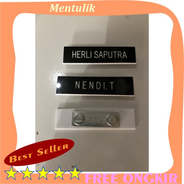 

Name Tag Nama Dada Gravo Papan Nama Grafir Nama Dada Magnet Berkwalitas bagus