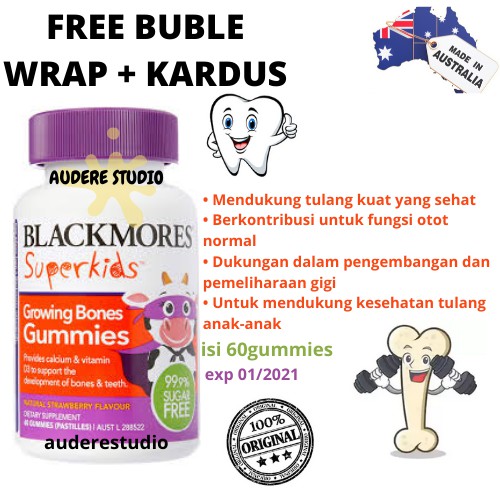 Blackmores Superkids Growing Bones 60 Gummies