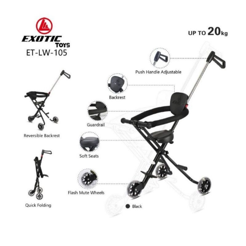 Stroller 5 roda exotic