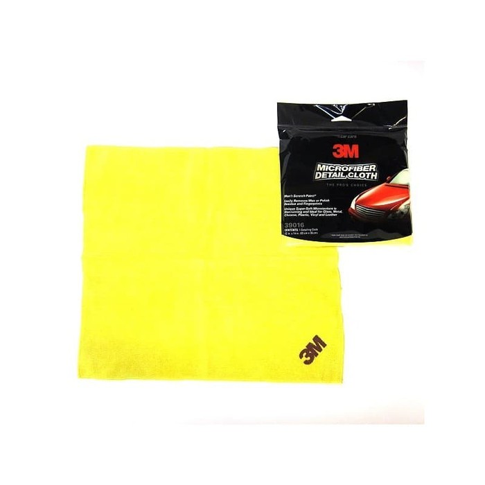 3M 39016 Microfiber Detail Cloth - Lap Pembersih Mobil - 1 Each - Kuning