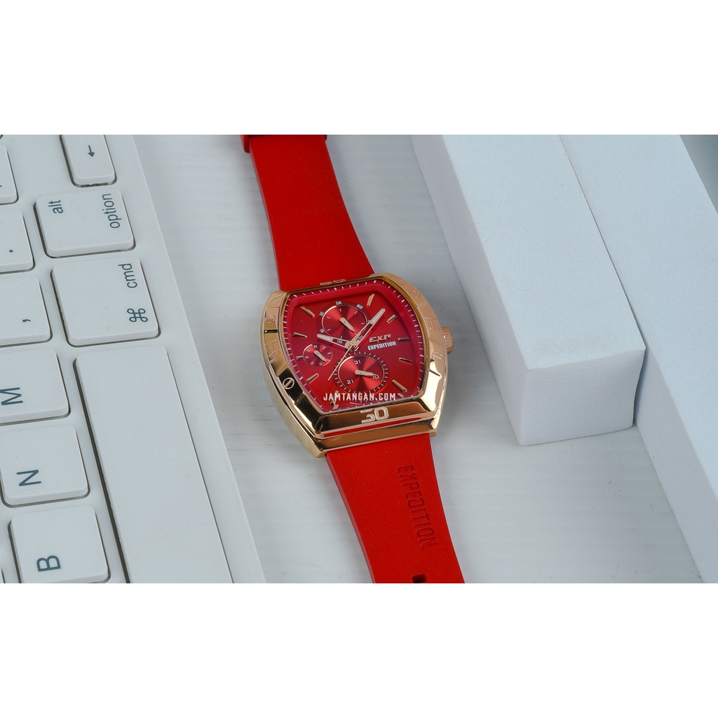 Expedition E 6800 BF RRGRE Ladies Red Dial Red Rubber Strap