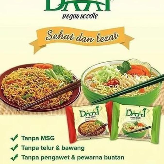 

Terlaris# Mie Daai Rasa Soto Atau Goreng Vegan & Vegetarian 1 Dus - Soto