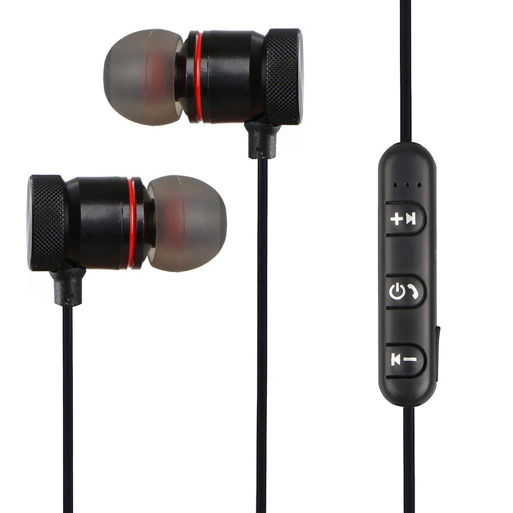 Headset Bluetooth Sporty Long earphones handsfree universal bass music olahraga