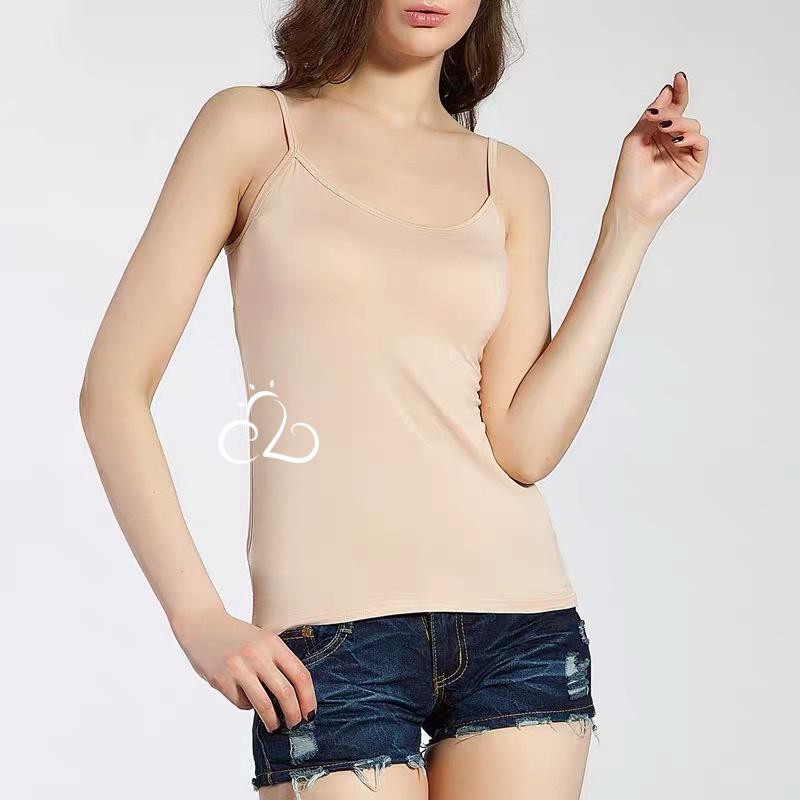 CLOUWNY - Basic Tanktop - Tanktop Wanita - Fashion Wanita-Nude