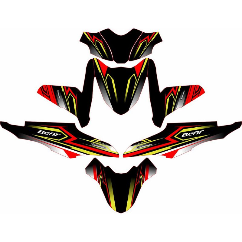 DECAL STICKER MOTOR BEAT INJEKSI/FI/KARBU/2020 DESAIN BISA REQUESH