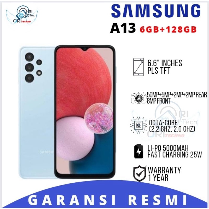 SAMSUNG GALAXY  M12 | A12 | A13 HP BARU ORIGINAL 100% GARANSI RESMI-A13 6/128 Blue