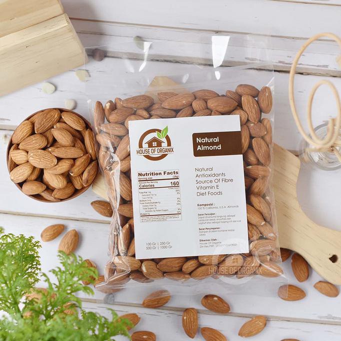 

MURAH PROMO Natural Whole Almond ( Kacang Almond Natural ) 250 Gr