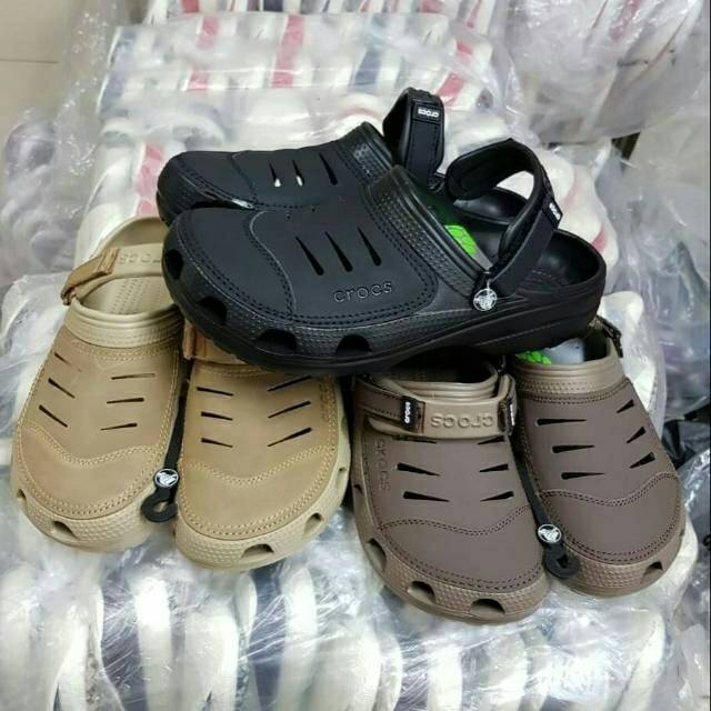 Sepatu Crocs Yukon kulit leather cowok pria