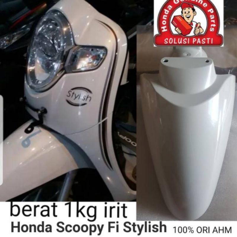 61100-K93-N00ZQ fender front spakbor slebor depan new scoopy esp stylish  putih mutiara 2018-2020 or