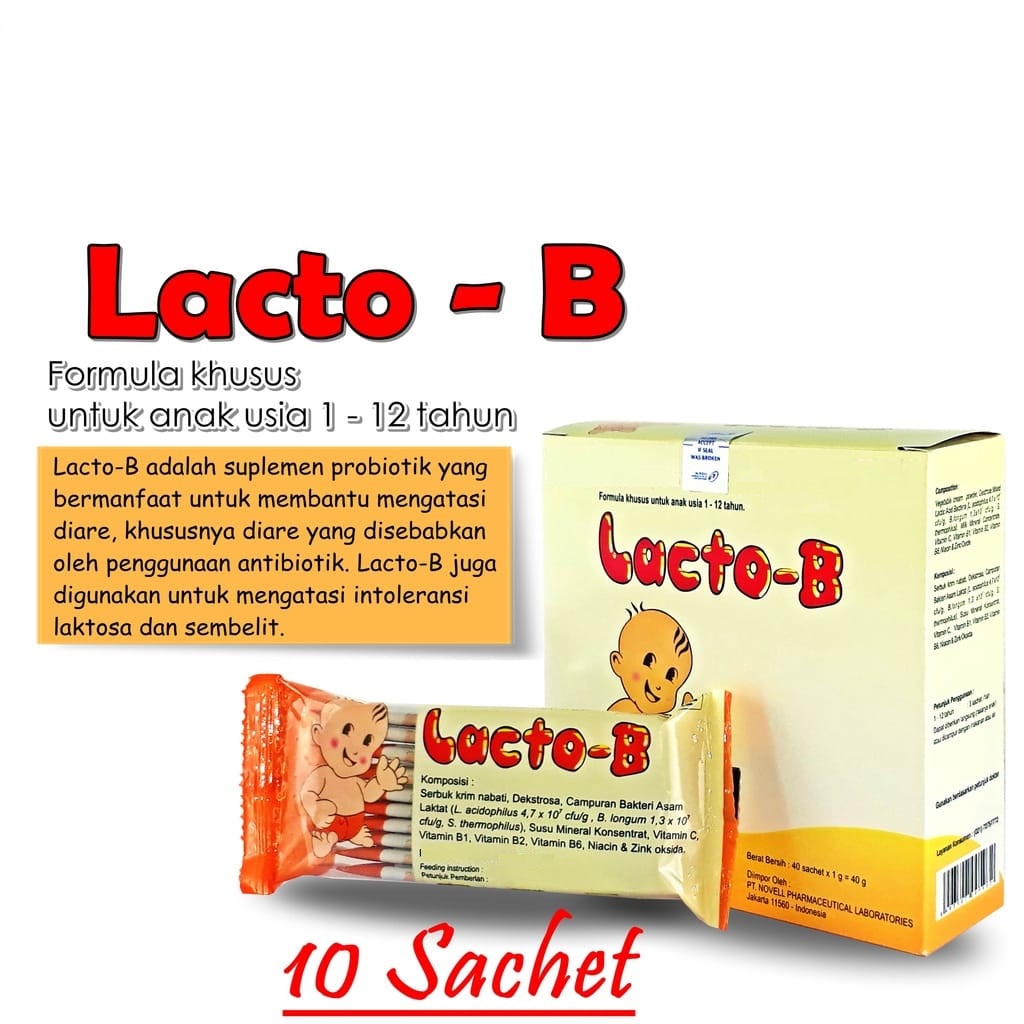 Lacto B Obat Diare - Probiotik Untuk Diare Anak - Lacto B - Suplemen Probiotik Anak - Vitamin dan Su