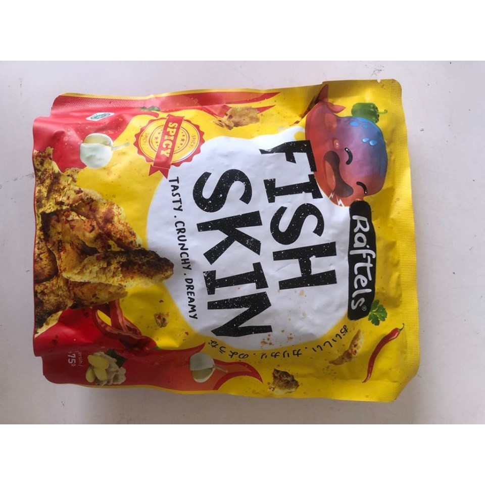 Raftels Fisk Skin/ Snack Kulit Ikan/ Spicy Fish Skin 75g