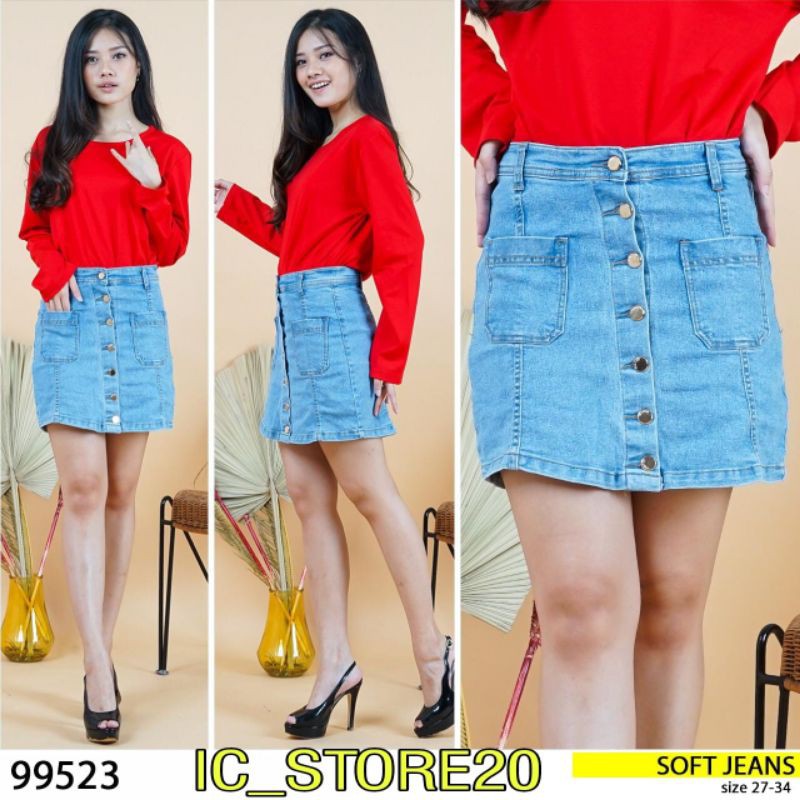 Rok / Celana Jeans Wanita Stretch.